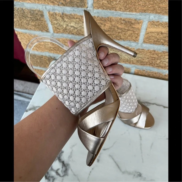 Delman Evitt Embroidered Heel Sandal size 10 - Picture 10 of 10